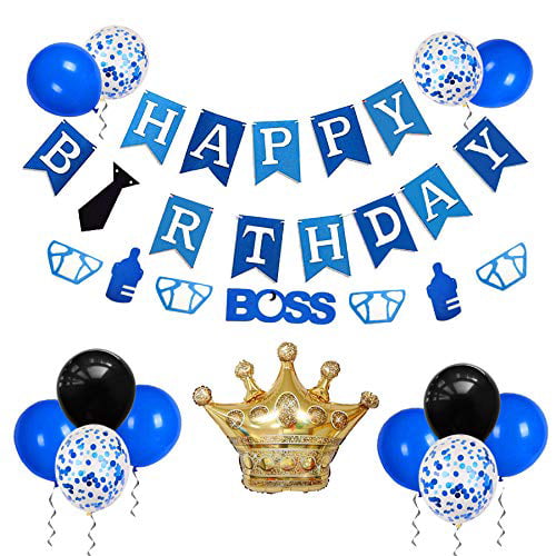 Crown Birthday Party Pull Flag Flash Paper Crown Banner Party Venue Layout Decor